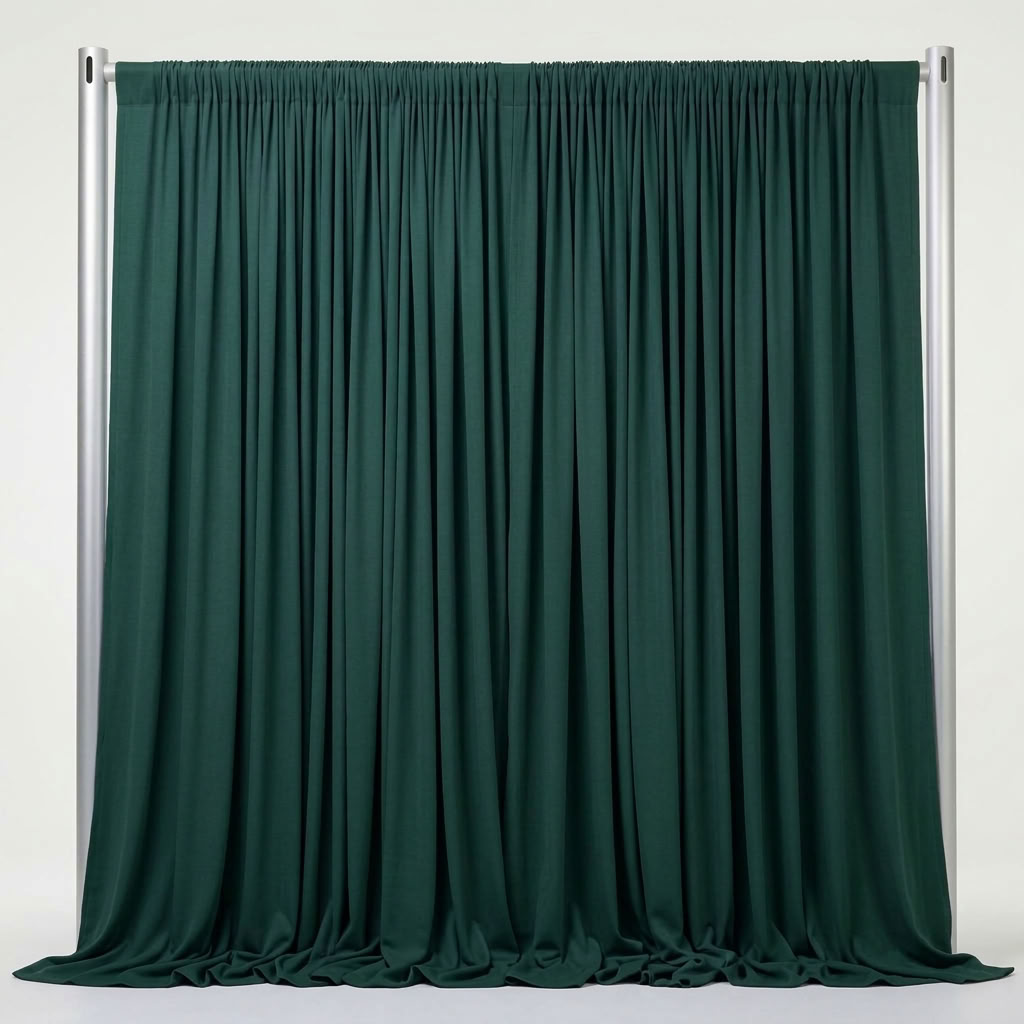 Interlock (Stretch) Drapery Panel in H/Green 1138 - fabric view 2