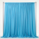 Interlock (Stretch) Drapery Panel in Turquoise 1141 - fabric view 2