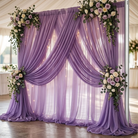 Chiffon Drapery Panel in Lilac 1173 - drapery view 2
