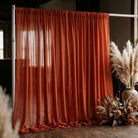 Chiffon Drapery Panel in Rust 1349 - drapery view 3