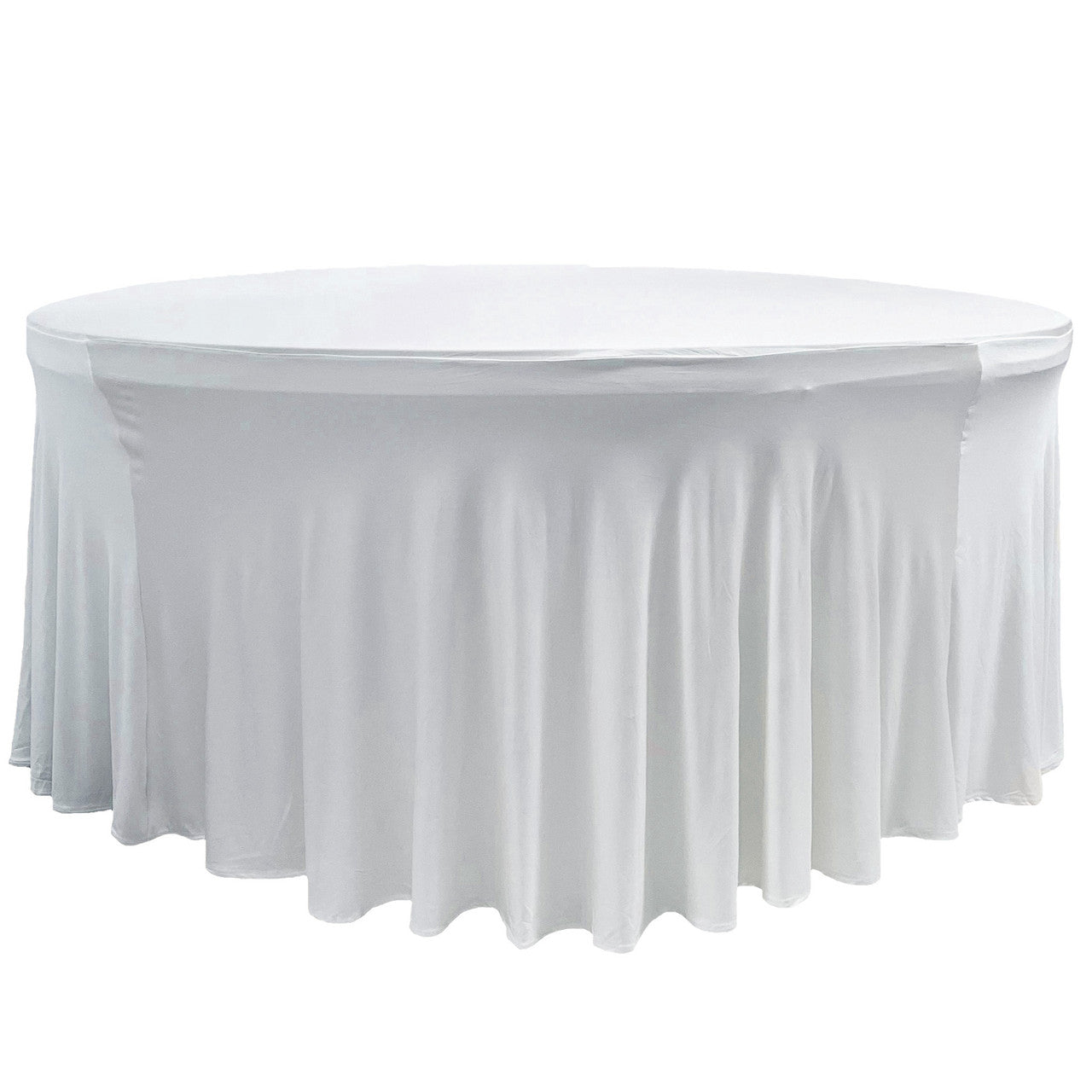 Wavy Spandex (6') Round Table Cover in White – Urquid Linen
