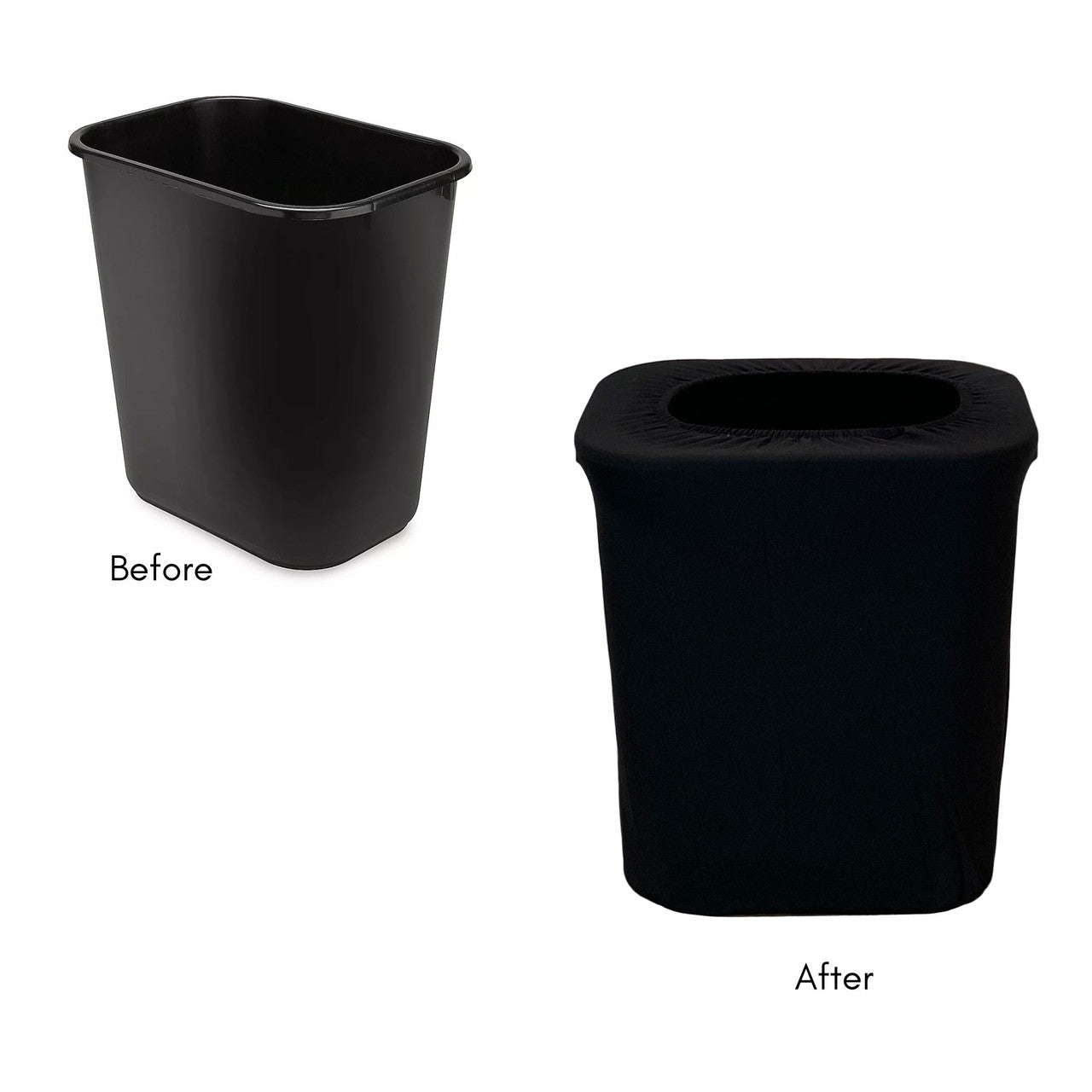 Spandex 7 Gallon Office Trash Can Cover in Black – Urquid Linen