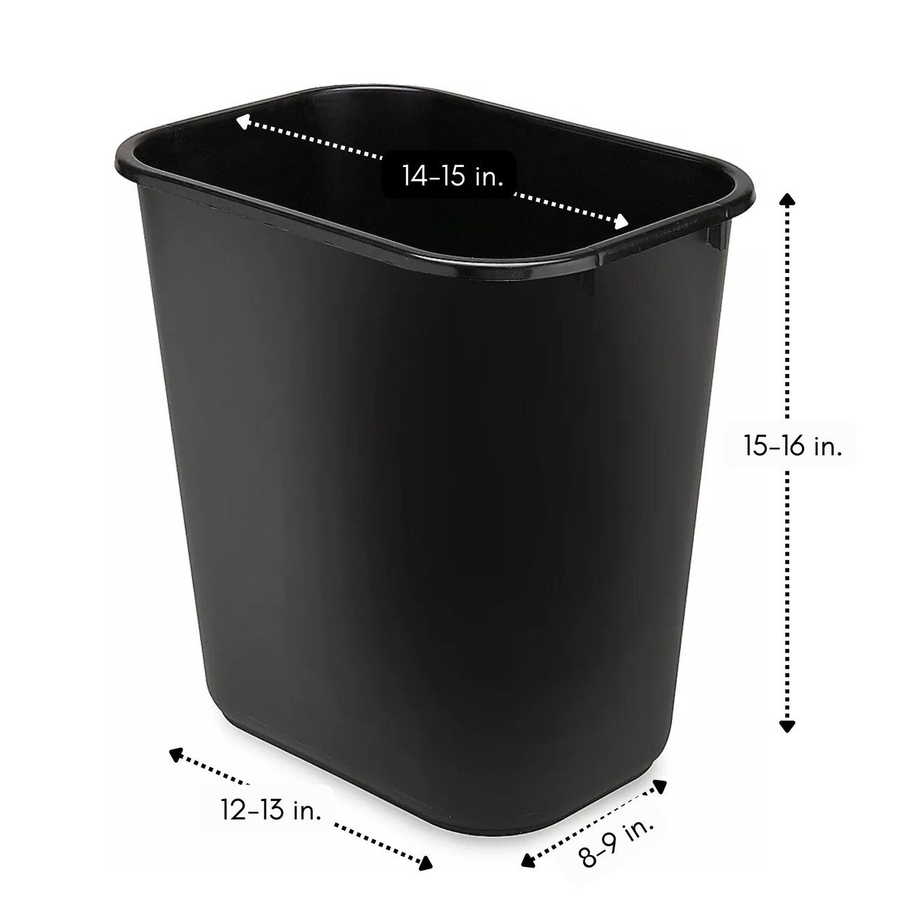 Spandex 7 Gallon Office Trash Can Cover in Black – Urquid Linen