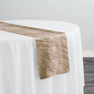 Accordion Taffeta Table Runner in Nude 11502 Table Runner Urquid Linen
