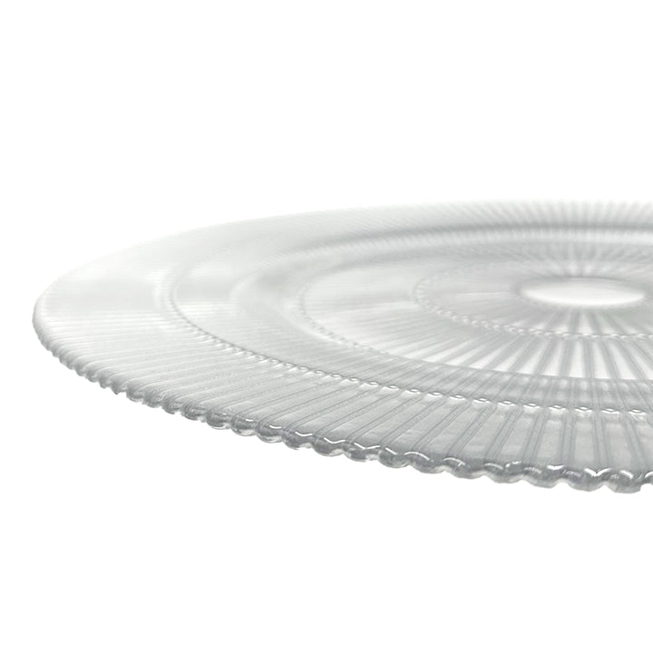 Apollo - Glass Charger Plate in Silver (Item # 0328)