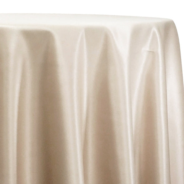 1pc - Lamour (Dull) Satin Table Linen 108" Round - LT Champagne 1441