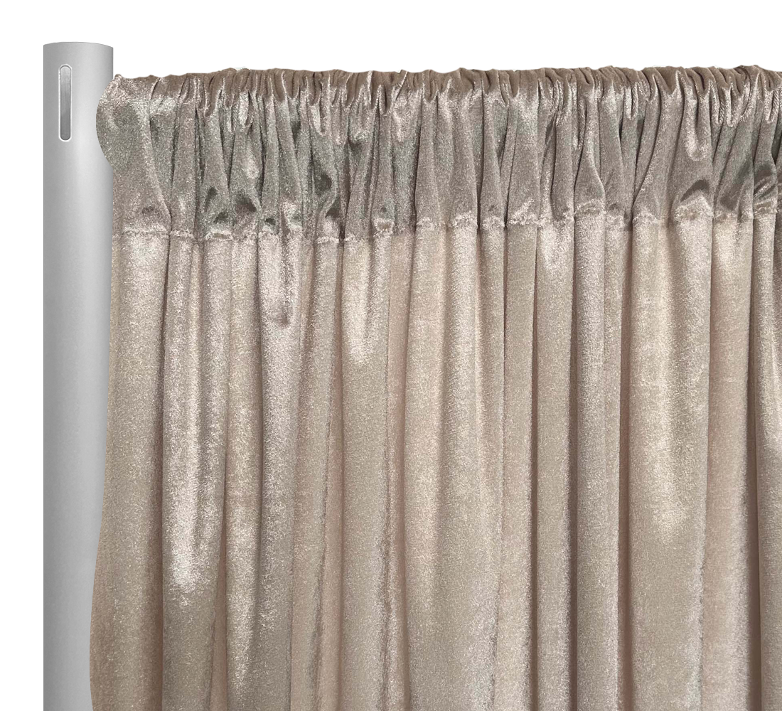 Lush Velvet Drapery Panel in Champagne – Urquid Linen