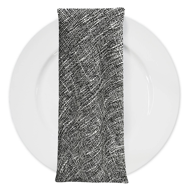 Capri Slub Linen Table Napkin in Charcoal