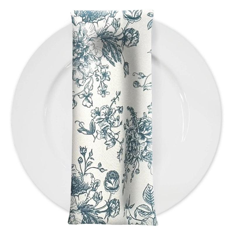 French Toile (Poly Print) Table Napkin in Copen Perry