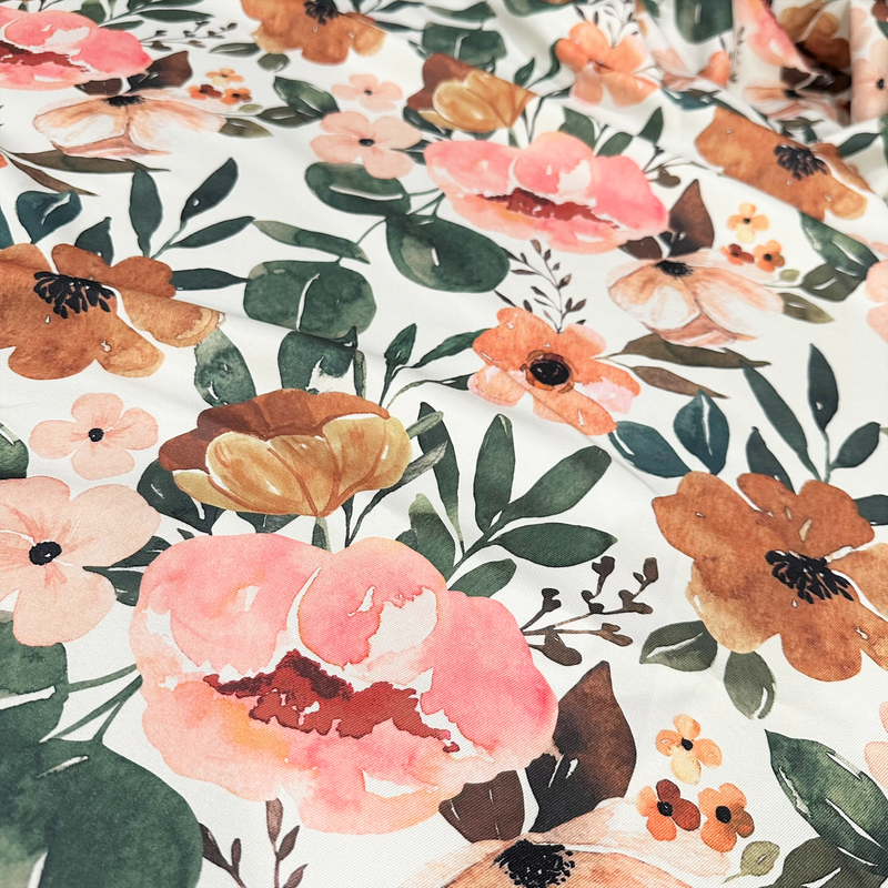 Gold Bloom (Poly Print) Wholesale Fabric