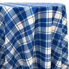 Plaid (Poly Print) Table Linen in Harbor Blue