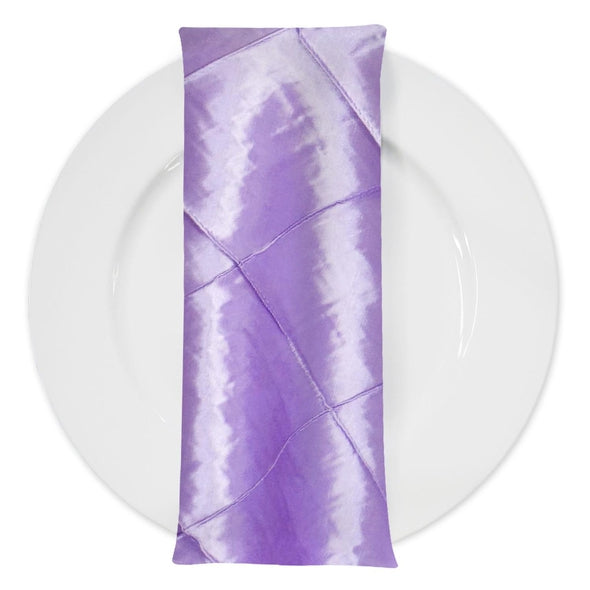 200pcs - 4" Pintuck Taffeta Table Napkin 18"x18" Square - Lavender