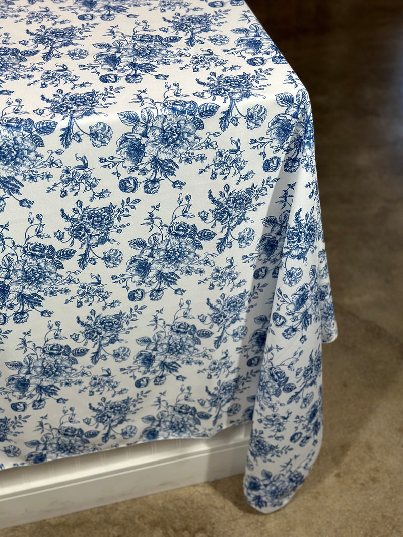 French Toile (Poly Print) Table Linen