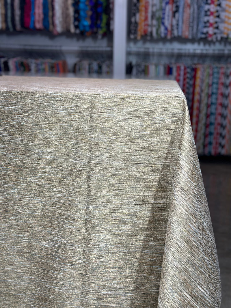 Sterling Jacquard Table Linen in Gold