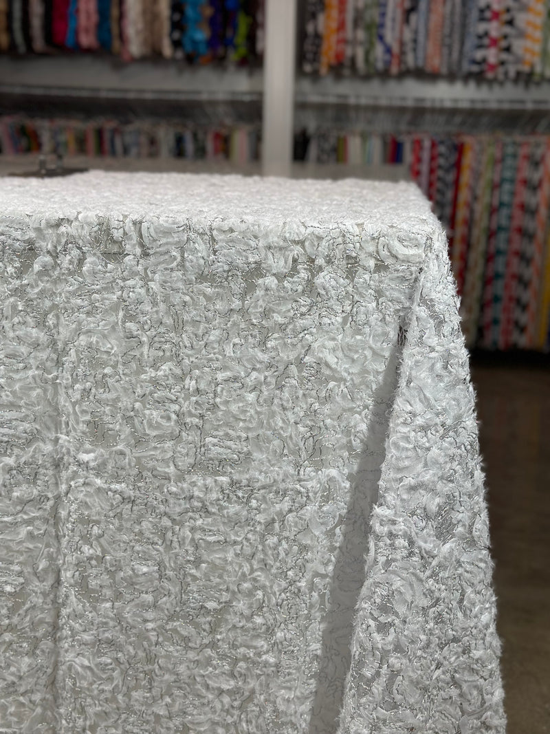 Patina Sheer Table Linen in White