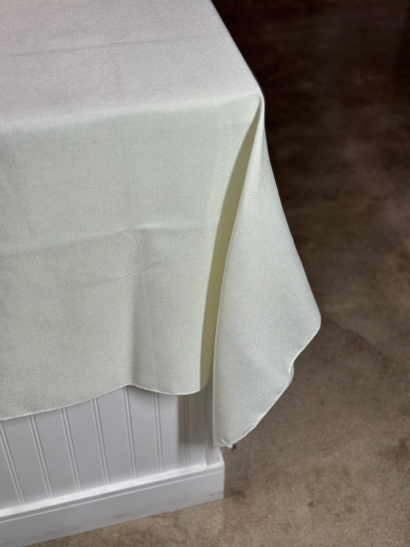 Imitation Burlap Table Linen in Ivory