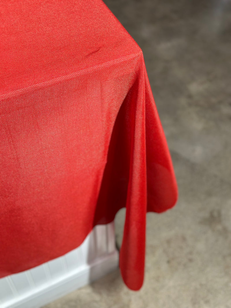 Imitation Burlap Table Linen in Red