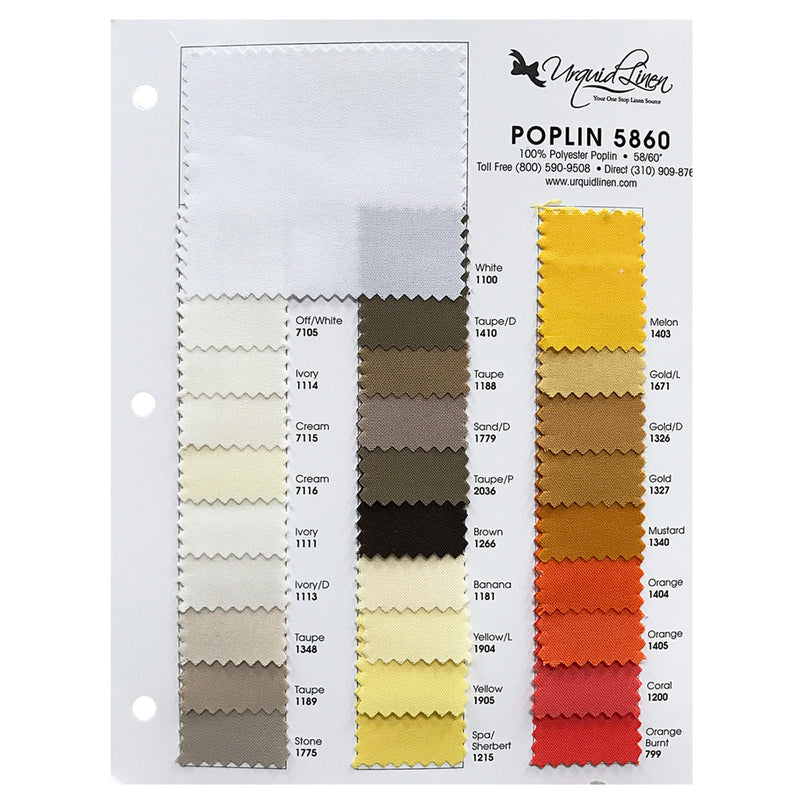 1pc - Premium Poly (Poplin) Table Linen 88"x130" Banquet - Ivory