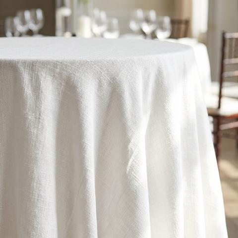 Rustic Linen Table Linen in White – Urquid Linen