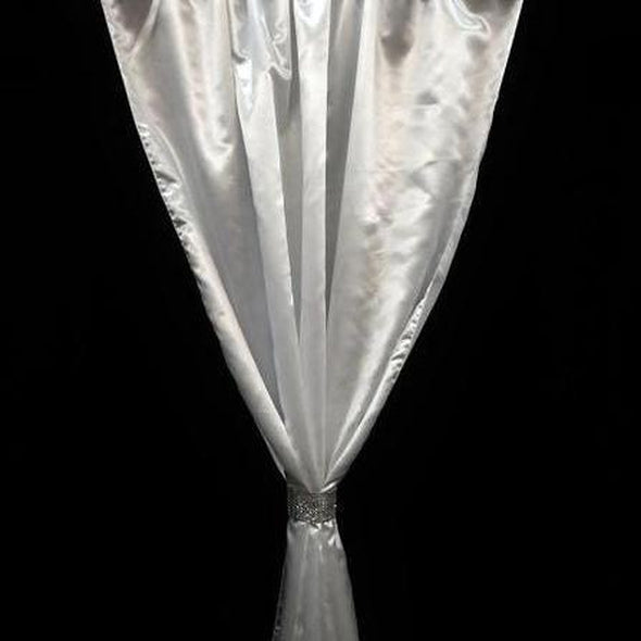 Polyester Bridal Satin Backdrop/Drape. Curtain Panel with 4
