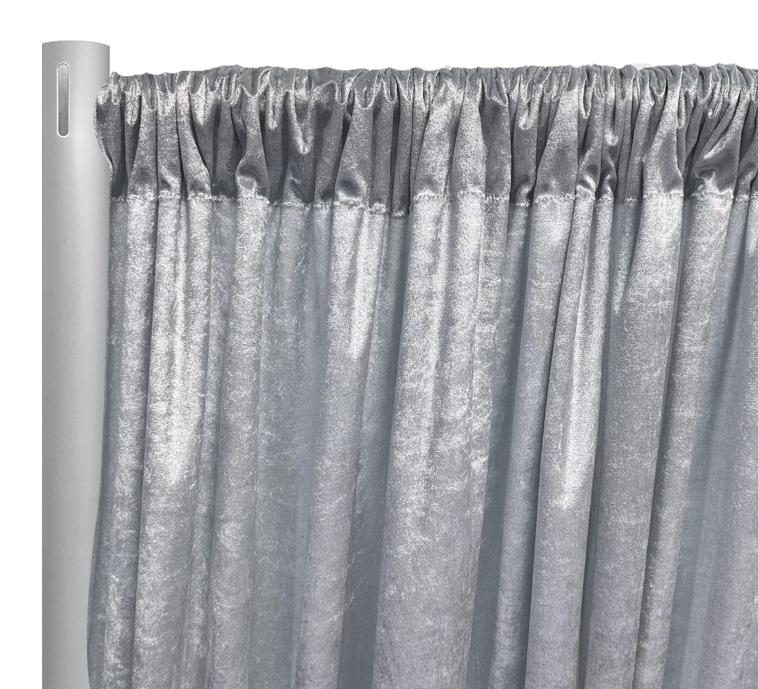 Lush Velvet Drapery Panel in Silver – Urquid Linen