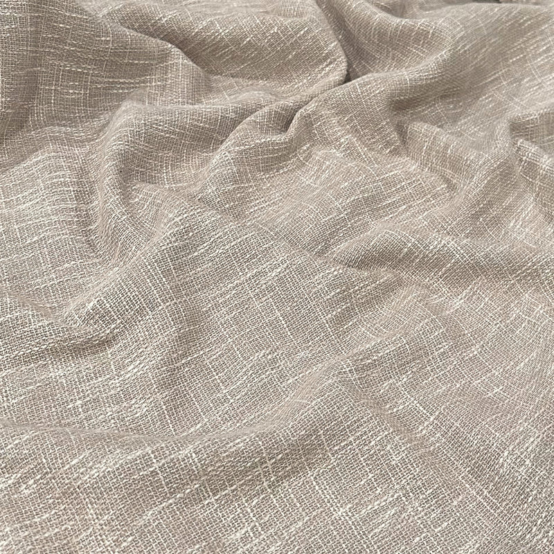 Capri Slub Linen Wholesale Fabric in Taupe
