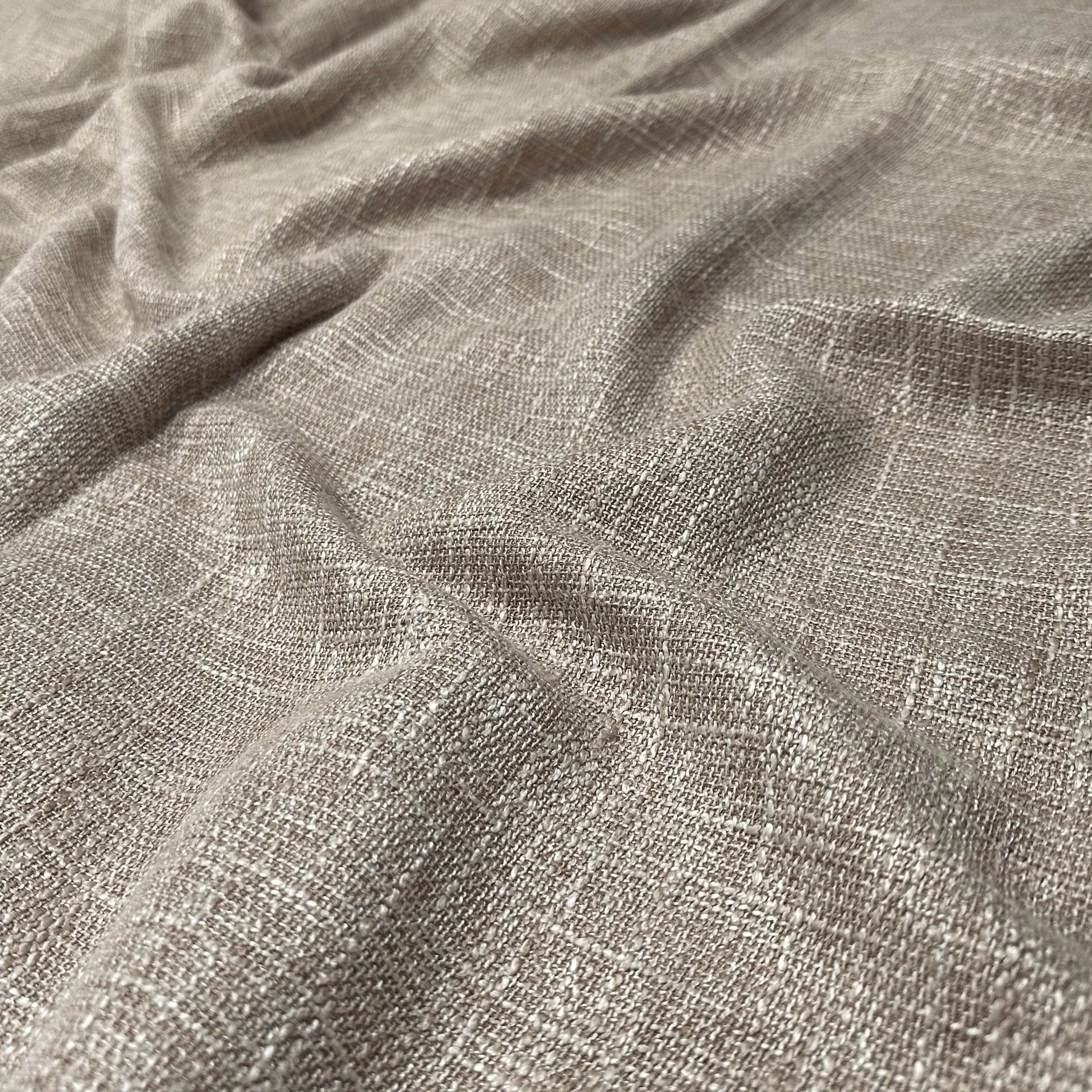 Capri Slub Linen Wholesale Fabric in Silver