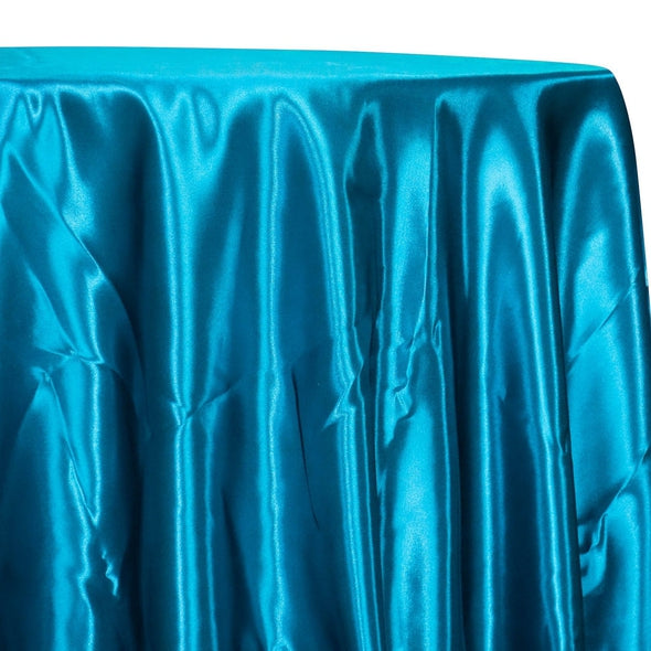 1pc - Bridal Satin Table Linen 90" Round - Turquoise 31
