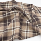 Plaid (Poly Print) fabric in Truffle - loose fabric drape