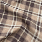 Plaid (Poly Print) in Truffle — fabric print and drape detail