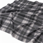 Plaid (Poly Print) fabric in Slate Grey - loose fabric drape