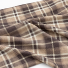 Plaid (Poly Print) in Truffle — loose fabric softly gathered on white; fabric-only view, not a finished runner