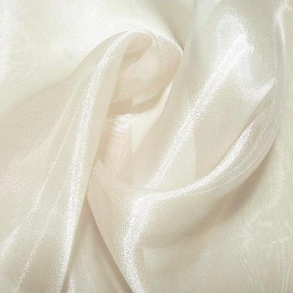 15pcs - Crystal Organza Table Linen 72"x72" Square - Ivory 605