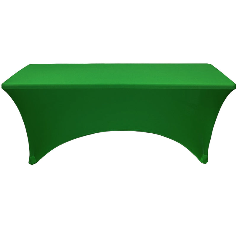 Spandex (8'x30") Banquet Table Cover in Emerald Green