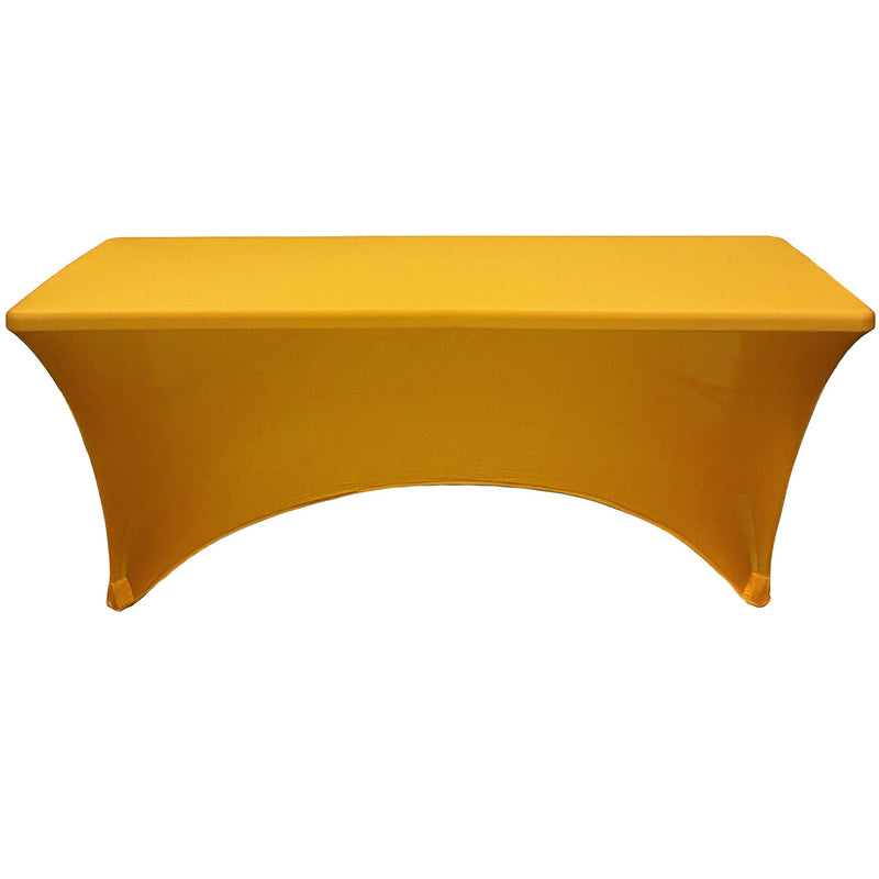Spandex (6'x30") Banquet Table Cover in Gold