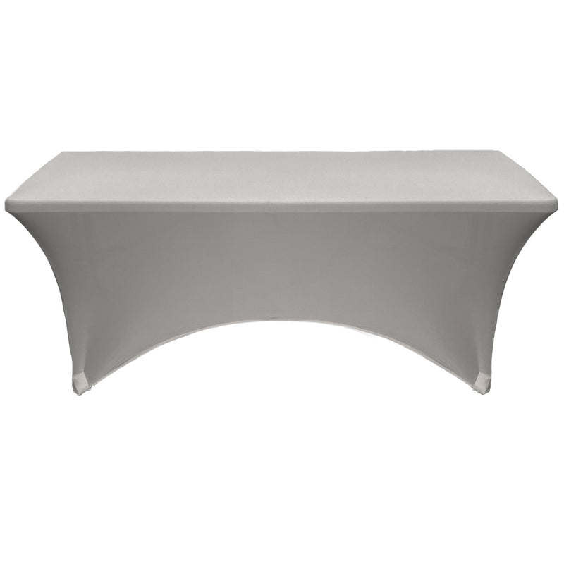 Spandex (6'x30") Banquet Table Cover in Gray