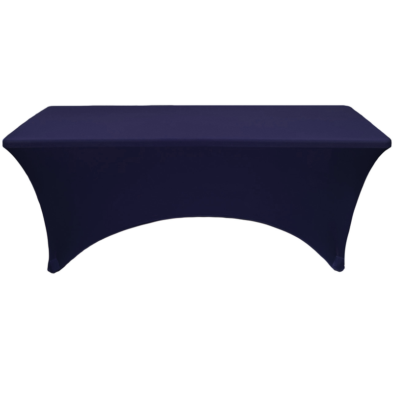 Spandex (6'x30") Banquet Table Cover in Navy