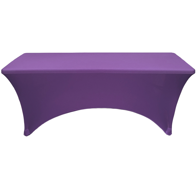 Spandex (8'x30") Banquet Table Cover in Purple