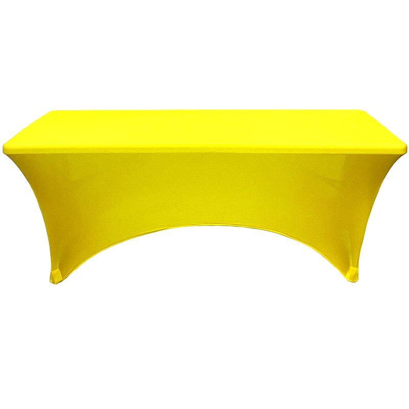 Spandex (8'x30") Banquet Table Cover in Yellow