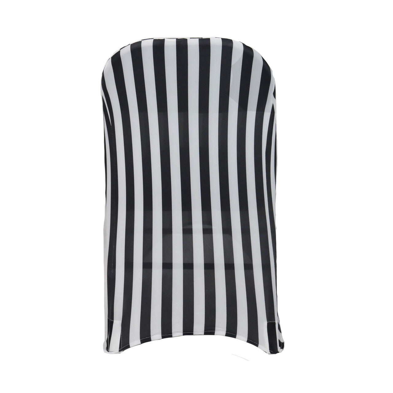 Print Spandex Folding Chair Cover in Black and White Striped