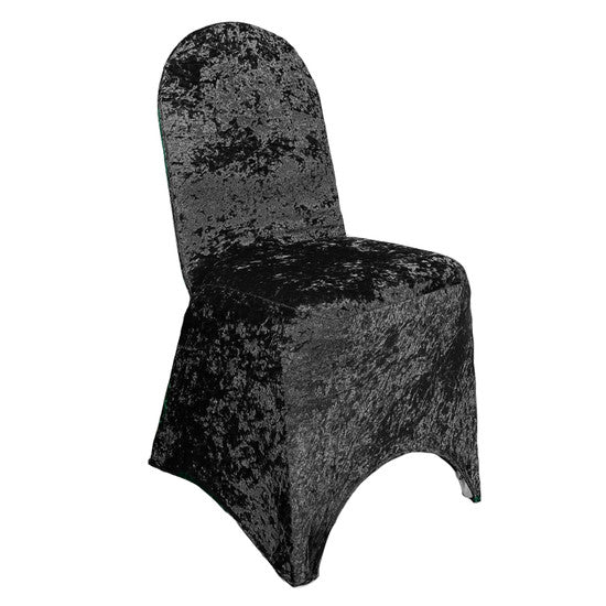 Velvet Spandex Banquet Chair Cover in Black – Urquid Linen