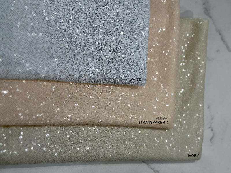 Glitz Sequins Table Linen in Ivory