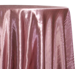 Shantung Satin (Reversible) Table Linen in Dusty Rose