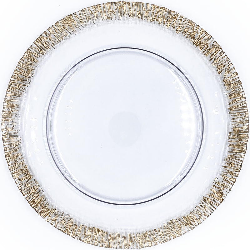 Birch - Glass Charger Plate in Gold (Item # 0298)