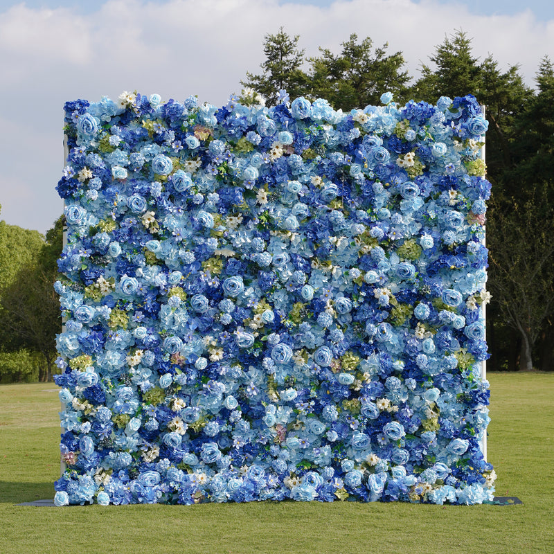 3D Flower Wall - Blue