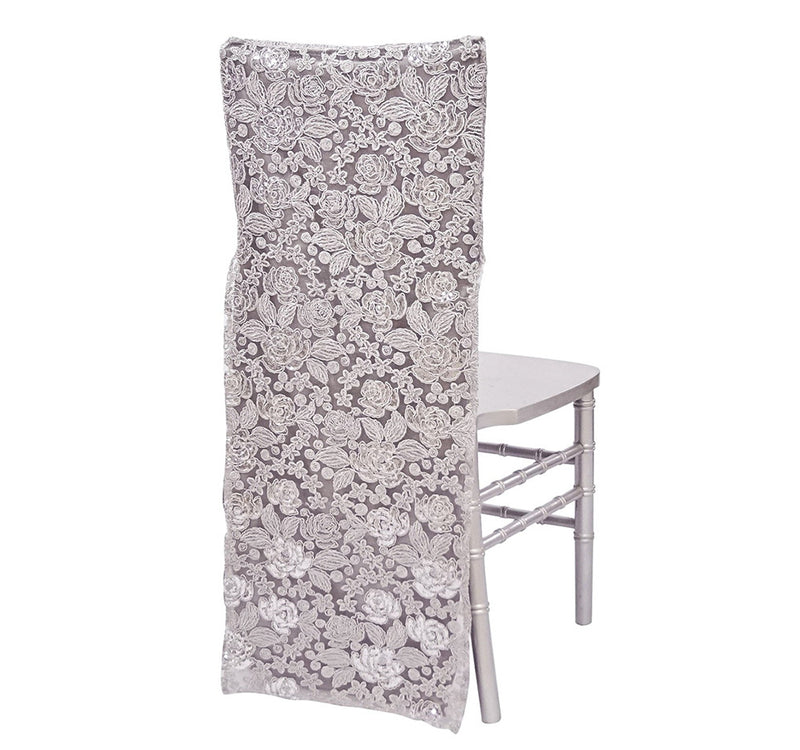 Valentina Lace Full Chair Back - White