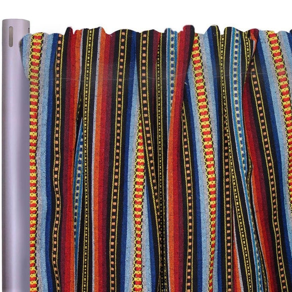 Bohemian Stripe (Knit-Look) Drapery Panels (58" Wide) / 1 Print