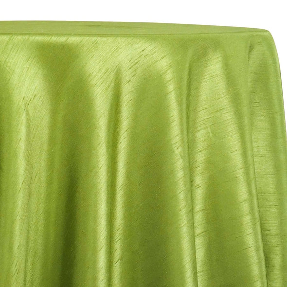 Shantung Satin (Reversible) Table Linen in Lime