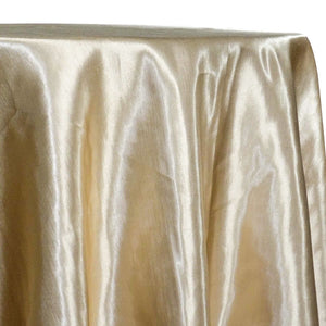 Shantung Satin (Reversible) Table Linen in Champagne
