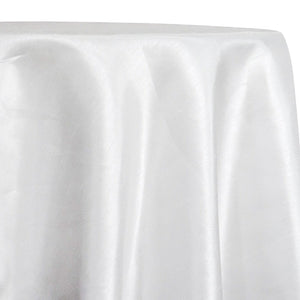 Shantung Satin (Reversible) Table Linen in White